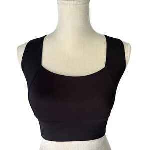 Heroine Sport Racerback Sports Bra Women's Size Small Wide Strap Band Black LOGO